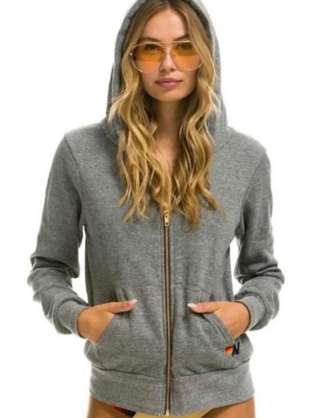 Aviator Nation Women’s Grey Zip up Hoodie